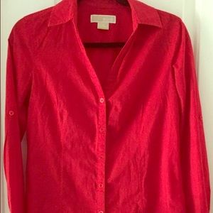 Michael Khors Red Button Up